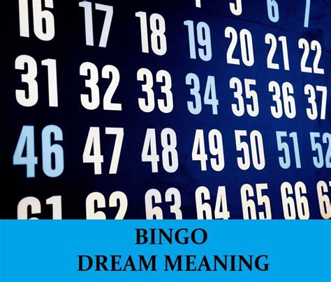 Bingo Dream Meaning .